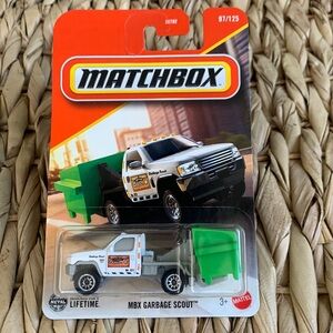 MBX Garbage Scout Dumpster Trash Truck Matchbox Diecast Toy Car Mattel New 2025
